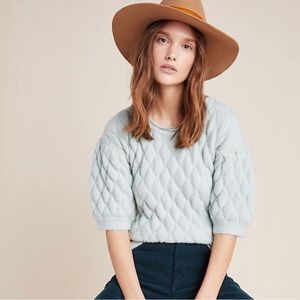 Anthropologie Bonnie Quilted Eyelash Sweater, sz. S
